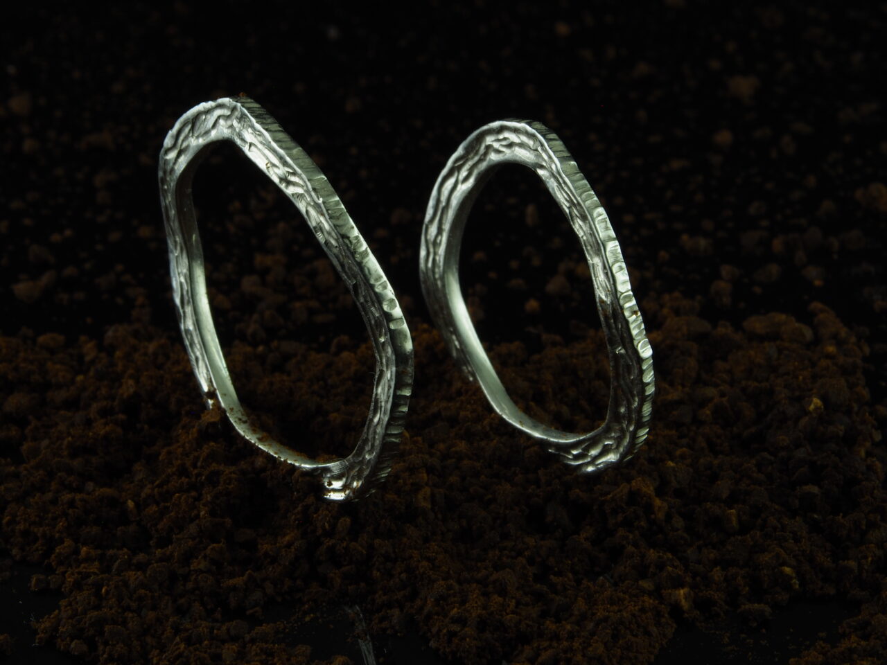 Verighete din Platina - Design Organic
