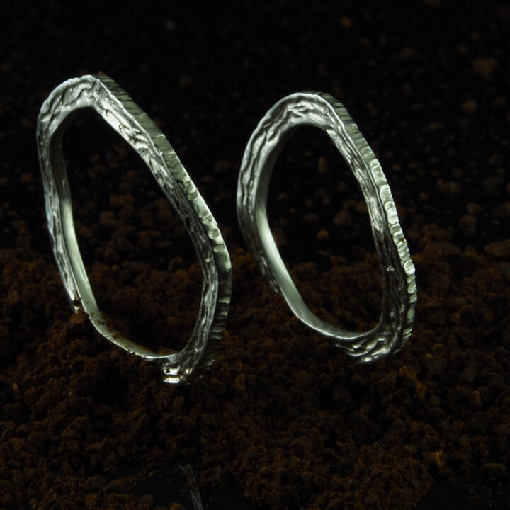 Verighete din Platina - Design Organic